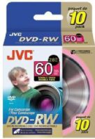 JVC VDW28G10SP Mini DVD-RW Media (Pack 10 Disc Spindle) for Camcorder, 2.8GB/60 minutes storage capacity, Rewritable DoubleSided (VDW-28G10SP VDW 28G10SP VDW28G-10SP VDW28G 10SP) 