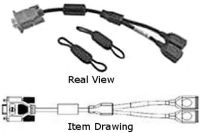 Intermec VE011-2017 Dual USB Cable Assembly for use with CV30 Fixed Mount Computer, Connect two USB devices (VE0112017 VE011 2017) 