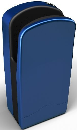 Veltia VELHDABL1 Automatic Hand Dryer, Atlantic Blue Painted Finish, Over 300 Air nozzles with an air speed around 200 km/h Drying System, Voltage 120V, Frequency 60 Hz, Power 1.880W, Current 15.9A @ 120Vac, Class ll Electrical Isolation, 125 Mph (200 Km/h) Air Speed, 10-15 s Drying Time (VELHD-ABL1 VELHDABL-1 VELHDABL)