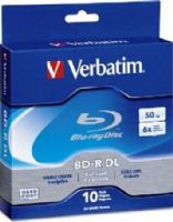 Verbatim 97335 Branded Blu-Ray BD-R Media, 120mm Form Factor, Dual Layer, 6X Maximum Write Speed, BD-R Media Formats, 10 Pack Quantity, 50GB Storage Capacity, BD-R Media Type, UPC 023942973355 (97335 VERBATIM97335 VERBATIM-97335 VERBATIM 97335) 
