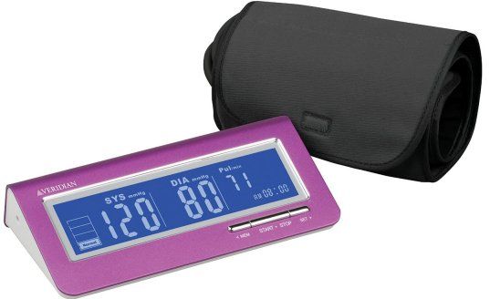 Veridian Healthcare 01-513PK Pink Metallic Style Arm Blood Pressure Monitor; Blood pressure arm monitor; Brushed aluminum housing; Large LCD display with blue LED backlight; Fully automatic inflation and deflation; Simultaneous systolic, diastolic and pulse results; 1-person memory bank holds 60 readings; Memory recall with date-time stamp; Hypertension Indicator; Irregular Heartbeat Detection; Automatic shut-off; Weight 12 Lbs; UPC 845717513616 (VERIDIAN01513PK VERIDIAN 01-513PK)