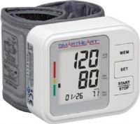 Veridian Healthcare 01-556 SmartHeart Automatic Digital Blood Pressure Wrist Monitor, Clinically accurate readings, European Society of Hypertension validated, One-button blood pressure measurements, Large LCD display, Fully automatic inflation and deflation, Simultaneous systolic, diastolic and pulse results; 1-person memory bank holds 60-readings, UPC 845717015561 (VERIDIAN01556 VERIDIAN-01556 01556 01 556 015-56)  