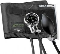 Veridian Healthcare 02-1001 Pinnacle Series Aneroid Sphygmomanometer, Adult, Durable chrome-plated gauge with luminescent dial and needle for convenient readings in low light, Heavy-duty deluxe bladder and thick-walled inflation bulb combined with our deluxe calibrated nylon cuff guarantees reliable measurement, UPC 845717000017 (VERIDIAN021001 021001 02 1001 021-001 0210-01) 