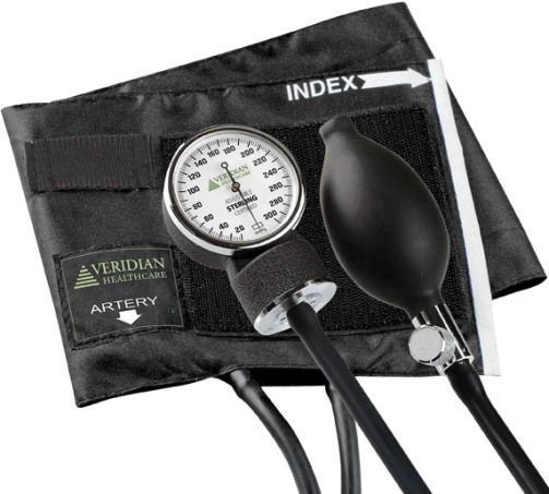 Veridian Healthcare 02-1032 Sterling Series Adjustable Aneroid Sphygmomanometer, Large Adult, Proven reliability at an affordable price, Adjustable gauge allows the user to easily set the gauge to zero. It is highly recommended that gauges be periodically checked and calibrated professionally, UPC 845717000079 (VERIDIAN021032 021032 02 1032 021-032 0210-32)