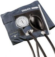 Veridian Healthcare 02-1101 Provident Series Aneroid Sphygmomanometer, Adult, Calibrated nylon cuff with standard inflation system, Size 5.5"W x 21"L; Fits arm circumference 11" - 16.375", Retail packaging, Includes blue gauge with white faceplate, standard air release valve and inflation bulb, calibrated blue nylon cuff with 2-tube bladder and zippered attaché case, UPC 845717000260 (VERIDIAN021101 021101 02 1101 021-101 0211-01) 