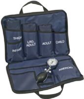 Veridian Healthcare 02-11702 Sterling Series Multi-Cuff EMS Palm-Aneroid Sphygmomanometer Kit, 3 Cuff, Navy Blue, Designed with EMTs and paramedics in mind, Chrome-plated gauge with oversized luminescent gauge face, Each cuff includes one-tube bladder with attached quick-release screw connector, UPC 845717000321 (VERIDIAN0211702 0211702 02 11702 021-1702 0211-702 02117-02) 