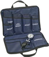 Veridian Healthcare 02-11802 Sterling Series Multi-Cuff EMS Palm-Aneroid Sphygmomanometer Kit, 5 Cuff, Navy Blue, Designed with EMTs and paramedics in mind, Chrome-plated gauge with oversized luminescent gauge face, Each cuff includes one-tube bladder with attached quick-release screw connector, UPC 845717000345 (VERIDIAN0211802 0211802 02 11802 021-1802 0211-802 02118-02) 