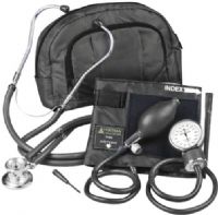 Veridian Healthcare 02-12101 Sterling ProKit Fanny Pack Adjustable Aneroid Sphygmomanometer with Sprague Stethoscope, Adult, Black, Outstanding quality and versatility come together in convenient all-in-one, professional kits, Every ProKit includes a large coordinating attaché fanny pack, UPC 845717000369 (VERIDIAN0212101 0212101 02 12101 021-2101 0212-101) 