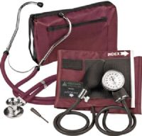 Veridian Healthcare 02-12604 Sterling ProKit Adjustable Aneroid Sphygmomanometer with Sprague Stethoscope, Adult, Burgundy, Outstanding quality and versatility come together in convenient all-in-one, professional kits, Every ProKit includes a large coordinating attaché case pack, UPC 845717000420 (VERIDIAN0212604 0212604 02 12604 021-2604 0212-604) 