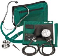 Veridian Healthcare 02-12606 Sterling ProKit Adjustable Aneroid Sphygmomanometer with Sprague Stethoscope, Adult, Hunter Green, Outstanding quality and versatility come together in convenient all-in-one, professional kits, Every ProKit includes a large coordinating attaché case pack, UPC 845717000437 (VERIDIAN0212606 0212606 02 12606 021-2606 0212-606) 