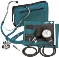 Veridian Healthcare 02-12613 Sterling ProKit Adjustable Aneroid Sphygmomanometer with Sprague Stethoscope, Adult, Teal, Outstanding quality and versatility come together in convenient all-in-one, professional kits, Every ProKit includes a large coordinating attaché case pack, UPC 845717000468 (VERIDIAN0212613 0212613 02 12613 021-2613 0212-613) 