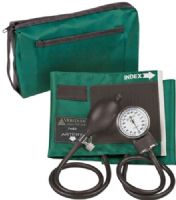Veridian Healthcare 02-12806 ProKit Aneroid Sphygmomanometer, Adult, Hunter Green, Standard air release valve and bulb and nylon calibrated adult cuff, Size: 5.5"W x 21"L; Fits arm circumference 11" - 16.375", Outstanding quality and versatility come together in convenient all-in-one professional kit, UPC 845717000598 (VERIDIAN0212806 0212806 02 12806 021-2806 0212-806) 
