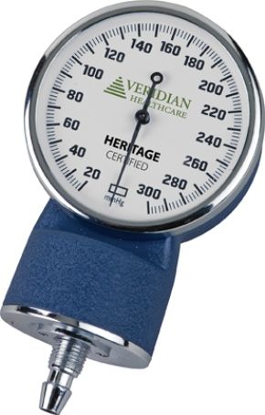 Veridian Healthcare 03-142 Replacement Heritage Gauge, Blue Gauge, White Gauge Face For use with Heritage Series Aneroid Sphygmomanometers, UPC 845717000727 (VERIDIAN03142 03142 03 142 031-42)