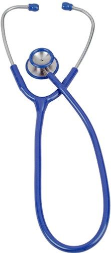 Veridian Healthcare 05-10503 Pinnacle Series Stainless Steel Adult Stethoscope, Royal Blue, Deluxe cast stainless steel chestpiece and inner-spring binaural, Color-coordinated non-chill bell ring and diaphragm retaining ring provide added patient comfort, Latex-Free, Thick-walled vinyl tubing, Tube length 25