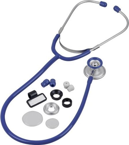 Veridian Healthcare 05-10903 Sterling Series Sprague Rappaport-Type Y-Tube Stethoscope, Royal Blue, Slider Pack, Advanced Sprague Rappaport-Type Y-Tube stethoscope is 30% lighter than traditional dual-tube versions, Satin-finish zinc alloy rotating chestpiece features two inner drum seals, effectively preventing audio leakage, UPC 845717001434 (VERIDIAN0510903 0510903 05 10903 051-0903 0510-903)