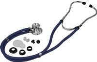 Veridian Healthcare 05-11002 Sterling Series Sprague Rappaport-Type Stethoscope, Navy Blue, Boxed, Traditional heavy-walled vinyl tubing blocks extraneous sounds, Durable, chrome-plated zinc alloy rotating chestpiece features two inner drum seals, effectively preventing audio leakage, Latex-Free, Thick-walled vinyl tubing, UPC 845717001458 (VERIDIAN0511002 0511002 05 11002 051-1002 0511-002) 