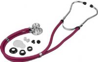 Veridian Healthcare 05-11004 Sterling Series Sprague Rappaport-Type Stethoscope, Burgundy, Boxed, Traditional heavy-walled vinyl tubing blocks extraneous sounds, Durable, chrome-plated zinc alloy rotating chestpiece features two inner drum seals, effectively preventing audio leakage, Latex-Free, Thick-walled vinyl tubing, UPC 845717001472 (VERIDIAN0511004 0511004 05 11004 051-1004 0511-004) 