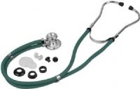 Veridian Healthcare 05-11006 Sterling Series Sprague Rappaport-Type Stethoscope, Hunter Green, Boxed, Traditional heavy-walled vinyl tubing blocks extraneous sounds, Durable, chrome-plated zinc alloy rotating chestpiece features two inner drum seals, effectively preventing audio leakage, Latex-Free, Thick-walled vinyl tubing, UPC 845717001496 (VERIDIAN0511006 0511006 05 11006 051-1006 0511-006) 