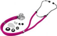 Veridian Healthcare 05-11008 Sterling Series Sprague Rappaport-Type Stethoscope, Magenta, Boxed, Traditional heavy-walled vinyl tubing blocks extraneous sounds, Durable, chrome-plated zinc alloy rotating chestpiece features two inner drum seals, effectively preventing audio leakage, Latex-Free, Thick-walled vinyl tubing, UPC 845717001519 (VERIDIAN0511008 0511008 05 11008 051-1008 0511-008) 