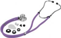 Veridian Healthcare 05-11011 Sterling Series Sprague Rappaport-Type Stethoscope, Purple, Boxed, Traditional heavy-walled vinyl tubing blocks extraneous sounds, Durable, chrome-plated zinc alloy rotating chestpiece features two inner drum seals, effectively preventing audio leakage, Latex-Free, Thick-walled vinyl tubing, UPC 845717001533 (VERIDIAN0511011 0511011 05 11011 051-1011 0511-011) 