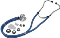Veridian Healthcare 05-11103 Sterling Series Sprague Rappaport-Type Stethoscope, Royal Blue, Slider Pack, Traditional heavy-walled vinyl tubing blocks extraneous sounds, Durable, chrome-plated zinc alloy rotating chestpiece features two inner drum seals, effectively preventing audio leakage, Latex-Free, Thick-walled vinyl tubing, UPC 845717001595 (VERIDIAN0511103 0511103 05 11103 051-1103 0511-103) 