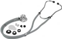 Veridian Healthcare 05-11105 Sterling Series Sprague Rappaport-Type Stethoscope, Gray, Slider Pack, Traditional heavy-walled vinyl tubing blocks extraneous sounds, Durable, chrome-plated zinc alloy rotating chestpiece features two inner drum seals, effectively preventing audio leakage, Latex-Free, Thick-walled vinyl tubing, UPC 845717001618 (VERIDIAN0511105 0511105 05 11105 051-1105 0511-105) 