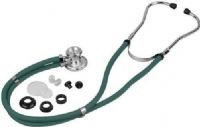 Veridian Healthcare 05-11106 Sterling Series Sprague Rappaport-Type Stethoscope, Hunter Green, Slider Pack, Traditional heavy-walled vinyl tubing blocks extraneous sounds, Durable, chrome-plated zinc alloy rotating chestpiece features two inner drum seals, effectively preventing audio leakage, Latex-Free, Thick-walled vinyl tubing, UPC 845717001625 (VERIDIAN0511106 0511106 05 11106 051-1106 0511-106) 