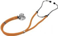 Veridian Healthcare 05-11109 Sterling Series Sprague Rappaport-Type Stethoscope, Orange, Slider Pack, Traditional heavy-walled vinyl tubing blocks extraneous sounds, Durable, chrome-plated zinc alloy rotating chestpiece features two inner drum seals, effectively preventing audio leakage, Latex-Free, Thick-walled vinyl tubing, UPC 845717001656 (VERIDIAN0511109 0511109 05 11109 051-1109 0511-109) 
