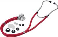 Veridian Healthcare 05-11112 Sterling Series Sprague Rappaport-Type Stethoscope, Red, Slider Pack, Traditional heavy-walled vinyl tubing blocks extraneous sounds, Durable, chrome-plated zinc alloy rotating chestpiece features two inner drum seals, effectively preventing audio leakage, Latex-Free, Thick-walled vinyl tubing, UPC 845717001670 (VERIDIAN0511112 0511112 05 11112 051-1112 0511-112) 