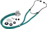 Veridian Healthcare 05-11113 Sterling Series Sprague Rappaport-Type Stethoscope, Teal, Slider Pack, Traditional heavy-walled vinyl tubing blocks extraneous sounds, Durable, chrome-plated zinc alloy rotating chestpiece features two inner drum seals, effectively preventing audio leakage, Latex-Free, Thick-walled vinyl tubing, UPC 845717001687 (VERIDIAN0511113 0511113 05 11113 051-1113 0511-113) 