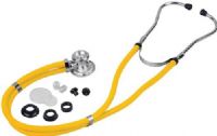 Veridian Healthcare 05-11114 Sterling Series Sprague Rappaport-Type Stethoscope, Yellow, Slider Pack, Traditional heavy-walled vinyl tubing blocks extraneous sounds, Durable, chrome-plated zinc alloy rotating chestpiece features two inner drum seals, effectively preventing audio leakage, Latex-Free, Thick-walled vinyl tubing, UPC 845717001694 (VERIDIAN0511114 0511114 05 11114 051-1114 0511-114) 