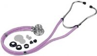 Veridian Healthcare 05-11210 Sterling Series Sprague Rappaport-Type Stethoscope, Pink Striped, Slider Pack, Traditional heavy-walled vinyl tubing blocks extraneous sounds, Durable, chrome-plated zinc alloy rotating chestpiece features two inner drum seals, effectively preventing audio leakage, Latex-Free, UPC 845717001717 (VERIDIAN0511210 0511210 05 11210 051-1210 0511-210) 