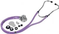 Veridian Healthcare 05-11211 Sterling Series Sprague Rappaport-Type Stethoscope, Purple Striped, Slider Pack, Traditional heavy-walled vinyl tubing blocks extraneous sounds, Durable, chrome-plated zinc alloy rotating chestpiece features two inner drum seals, effectively preventing audio leakage, Latex-Free, UPC 845717001724 (VERIDIAN0511211 0511211 05 11211 051-1211 0511-211) 
