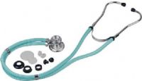 Veridian Healthcare 05-11213 Sterling Series Sprague Rappaport-Type Stethoscope, Teal Striped, Slider Pack, Traditional heavy-walled vinyl tubing blocks extraneous sounds, Durable, chrome-plated zinc alloy rotating chestpiece features two inner drum seals, effectively preventing audio leakage, Latex-Free, UPC 845717001731 (VERIDIAN0511213 0511213 05 11213 051-1213 0511-213) 