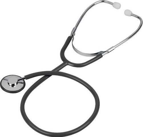 Veridian Healthcare 05-11701 Heritage Series Chrome-Plated Zinc Alloy Nurse Stethoscope, Black, Boxed, Single head design features a chrome-plated die-cast zinc alloy chestpiece, Color-coordinated non-chill diaphragm retaining ring provides added patient comfort, Three color options make department coding easy, UPC 845717001779 (VERIDIAN0511701 0511701 05 11701 051-1701 0511-701)