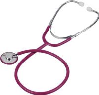 Veridian Healthcare 05-11704 Heritage Series Chrome-Plated Zinc Alloy Nurse Stethoscope, Burgundy, Boxed, Single head design features a chrome-plated die-cast zinc alloy chestpiece, Color-coordinated non-chill diaphragm retaining ring provides added patient comfort, Three color options make department coding easy, UPC 845717001793 (VERIDIAN0511704 0511704 05 11704 051-1704 0511-704) 