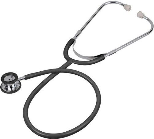 Veridian Healthcare 05-11801 Heritage Series Chrome-Plated Zinc Alloy Pediatric Dual Head Stethoscope, Black, Boxed, Specifically designed and sized to fit the needs of children and infants, Durable, chrome-plated die-cast zinc alloy chestpiece with color-coordinated non-chill diaphragm retaining ring and bell ring for added comfort to the smallest of patients, UPC 845717001809 (VERIDIAN0511801 0511801 05 11801 051-1801 0511-801)