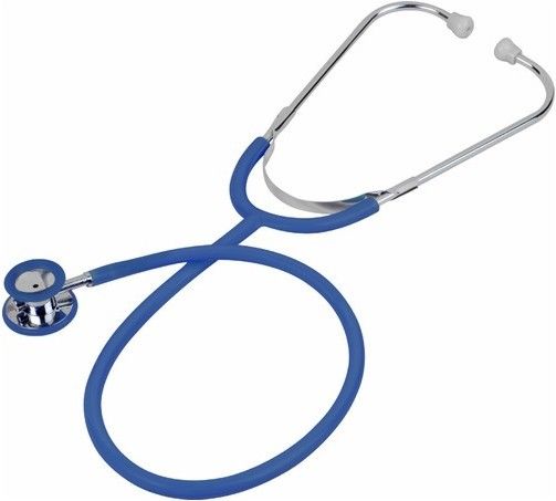 Veridian Healthcare 05-11803 Heritage Series Chrome-Plated Zinc Alloy Pediatric Dual Head Stethoscope, Royal Blue, Boxed, Specifically designed and sized to fit the needs of children and infants, Durable, chrome-plated die-cast zinc alloy chestpiece with color-coordinated non-chill diaphragm retaining ring and bell ring for added comfort to the smallest of patients, UPC 845717001816 (VERIDIAN0511803 0511803 05 11803 051-1803 0511-803)