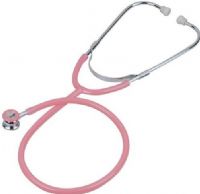Veridian Healthcare 05-11910 Heritage Series Chrome-Plated Zinc Alloy Newborn Dual Head Stethoscope, Pink, Boxed, Durable, chrome-plated die-cast zinc alloy chestpiece with color-coordinated non-chill diaphragm retaining ring (pediatric only) and bell ring for added comfort to the smallest of patients, UPC 845717001854 (VERIDIAN0511910 0511910 05 11910 051-1910 0511-910) 