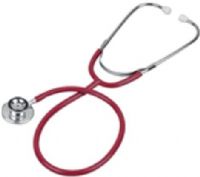 Veridian Healthcare 05-12004 Prism Series Aluminum Dual Head Stethoscope, Burgundy, Boxed, Lightweight anodized aluminum rotating chestpiece with color-coordinating diaphragm retaining ring and bell ring, Latex-Free, Tube length 22"/total length 30", Includes: Burgundy stethoscope with soft vinyl eartips and spare set of mushroom eartips, UPC 845717001892 (VERIDIAN0512004 0512004 05 12004 0512-004 051-2004) 