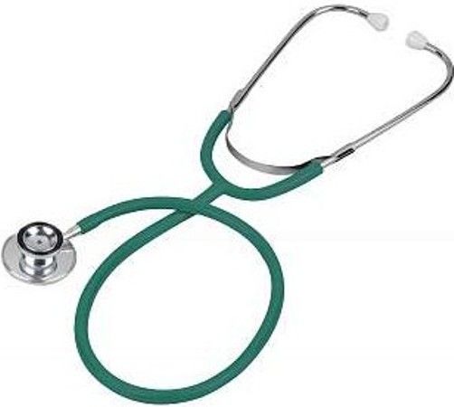 Veridian Healthcare 05-12006 Prism Series Aluminum Dual Head Stethoscope, Hunter Green, Boxed, Lightweight anodized aluminum rotating chestpiece with color-coordinating diaphragm retaining ring and bell ring, Latex-Free, Tube length 22