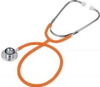 Veridian Healthcare 05-12009 Prism Series Aluminum Dual Head Stethoscope, Orange, Boxed, Lightweight anodized aluminum rotating chestpiece with color-coordinating diaphragm retaining ring and bell ring, Latex-Free, Tube length 22"/total length 30", Includes: Orange stethoscope with soft vinyl eartips and spare set of mushroom eartips, UPC 845717001922 (VERIDIAN0512009 0512009 05 12009 0512-009 051-2009) 