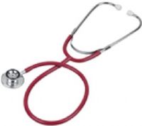 Veridian Healthcare 05-12104 Prism Series Aluminum Dual Head Stethoscope, Burgundy, Slider Pack, Lightweight anodized aluminum rotating chestpiece with color-coordinating diaphragm retaining ring and bell ring, Latex-Free, Tube length 22"/total length 30", Includes: Burgundy stethoscope with soft vinyl eartips and spare set of mushroom eartips, UPC 845717001991 (VERIDIAN0512104 0512104 05 12104 051-2104 0512-104) 