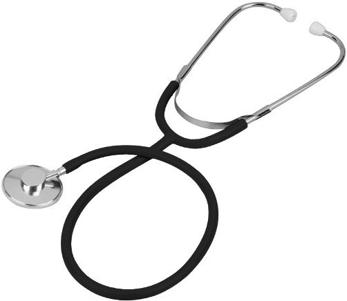 Veridian Healthcare 05-12301 Prism Series Aluminum Single Head Nurse Stethoscope, Black, Boxed Pack, Lightweight anodized aluminum chestpiece with color-coordinating diaphragm retaining ring, Latex-Free, Tube length 22