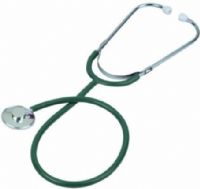 Veridian Healthcare 05-12306 Prism Series Aluminum Single Head Nurse Stethoscope, Hunter Green, Boxed Pack, Lightweight anodized aluminum chestpiece with color-coordinating diaphragm retaining ring, Latex-Free, Tube length 22"/total length 30", Includes: Hunter Green stethoscope with soft vinyl eartips and spare set of mushroom eartips, UPC 845717002103 (VERIDIAN0512306 0512306 05 12306 051-2306 0512-306) 
