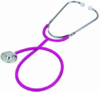 Veridian Healthcare 05-12308 Prism Series Aluminum Single Head Nurse Stethoscope, Magenta, Boxed Pack, Lightweight anodized aluminum chestpiece with color-coordinating diaphragm retaining ring, Latex-Free, Tube length 22"/total length 30", Includes: Magenta stethoscope with soft vinyl eartips and spare set of mushroom eartips, UPC 845717002110 (VERIDIAN0512308 0512308 05 12308 051-2308 0512-308) 