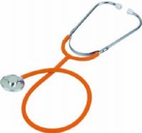 Veridian Healthcare 05-12309 Prism Series Aluminum Single Head Nurse Stethoscope, Orange, Boxed Pack, Lightweight anodized aluminum chestpiece with color-coordinating diaphragm retaining ring, Latex-Free, Tube length 22"/total length 30", Includes: Orange stethoscope with soft vinyl eartips and spare set of mushroom eartips, UPC 845717002127 (VERIDIAN0512309 0512309 05 12309 051-2309 0512-309) 