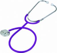 Veridian Healthcare 05-12311 Prism Series Aluminum Single Head Nurse Stethoscope, Purple, Boxed Pack, Lightweight anodized aluminum chestpiece with color-coordinating diaphragm retaining ring, Latex-Free, Tube length 22"/total length 30", Includes: Purple stethoscope with soft vinyl eartips and spare set of mushroom eartips, UPC 845717002134 (VERIDIAN0512311 0512311 05 12311 051-2311 0512-311) 