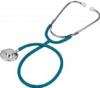 Veridian Healthcare 05-12413 Prism Series Aluminum Single Head Nurse Stethoscope, Teal, Slider Pack, Lightweight anodized aluminum chestpiece with color-coordinating diaphragm retaining ring, Latex-Free, Tube length 22"/total length 30", Includes: Teal stethoscope with soft vinyl eartips and spare set of mushroom eartips, UPC 845717002257 (VERIDIAN0512413 0512413 05 12413 051-2413 0512-413) 