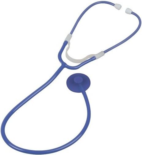 Veridian Healthcare 05-13503 Single Patient Use Disposable Stethoscope, Royal Blue, Disposable design helps prevent cross-contamination in infectious situations, Features a plastic binaural, ultra-sensitive plastic chestpiece and latex-free vinyl tubing, Latex-Free, Tube length 22